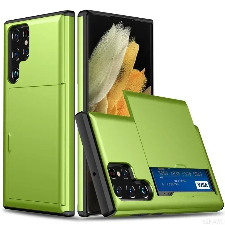 Samsung Galaxy S24 Ultra Case with Card Holder & Shockproof Protection Tidesmit