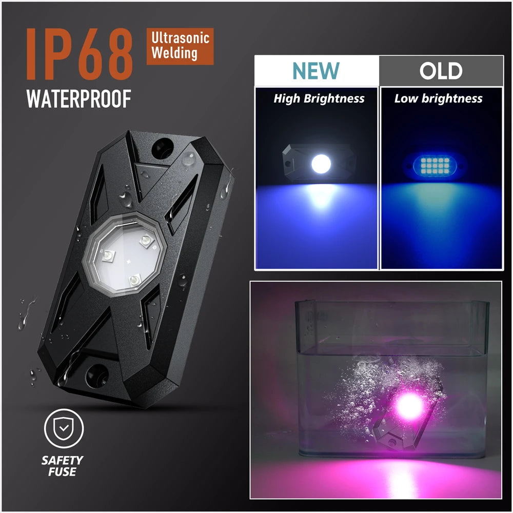 Underglow Rock Lights RGB LED Kit for Truck ATV UTV - Tidesmit Tidesmit