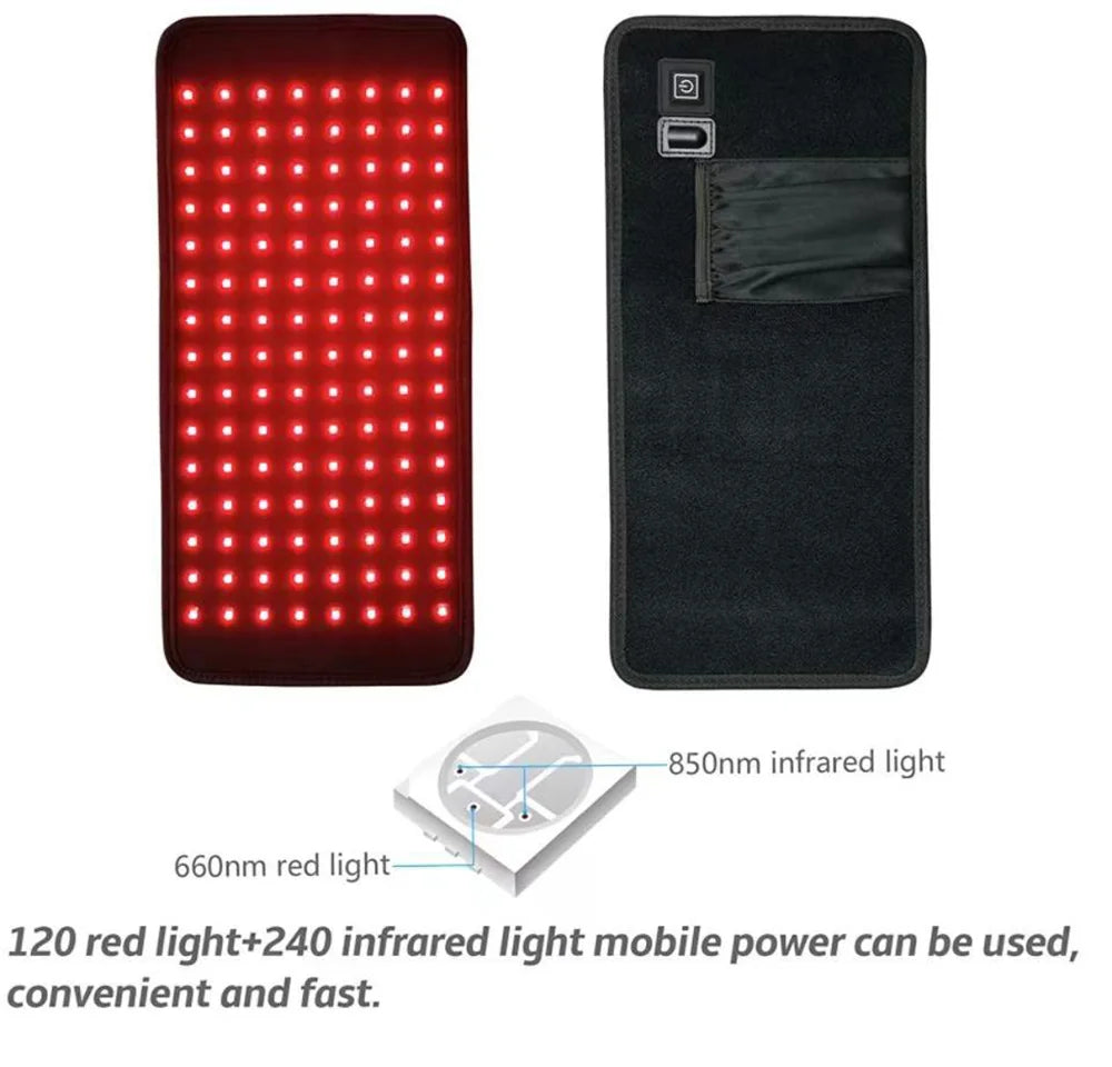 Red Light Therapy Belt: 120 LED Portable Wellness Device for Home Use Relaxation Treatment Tidesmit
