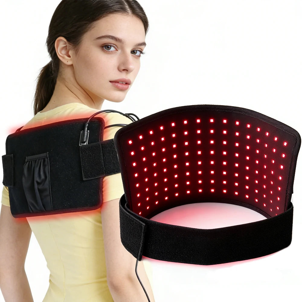 Red & Infrared 120pcs LED Light Therapy Belt 850nm 660nm Back Wrap Burn Fat Wrap Slimming Machine Waist Heat Pad Full Body