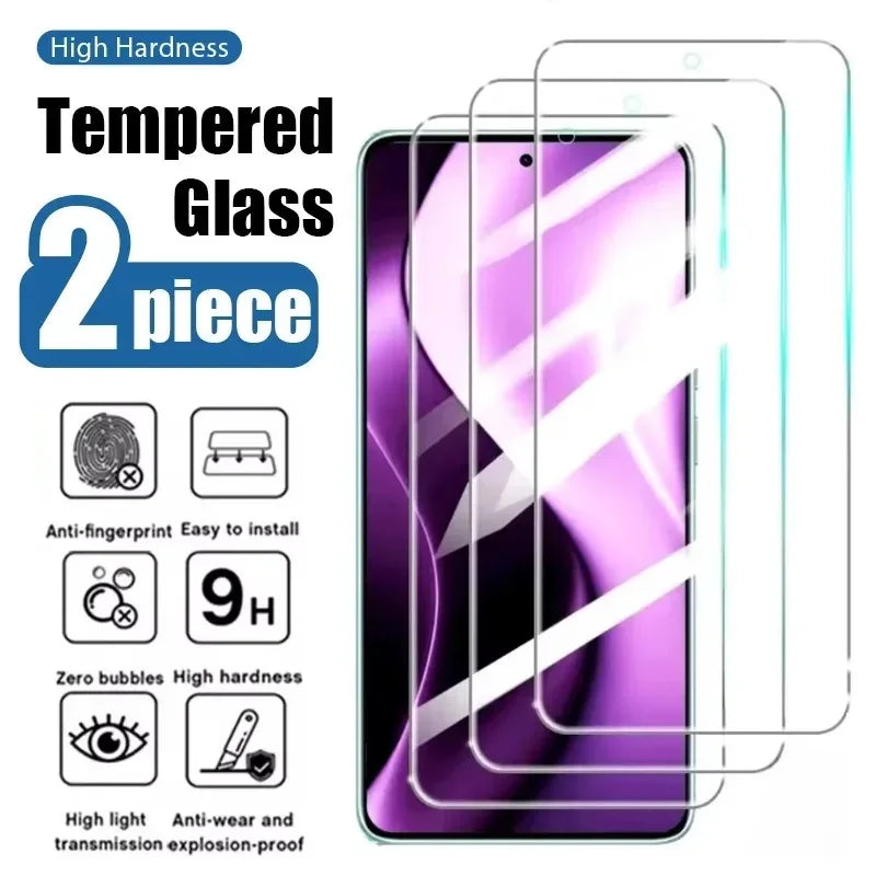 Redmi Tempered Glass Screen Protector 2-Pack - Case-Friendly HD Film 2pcs Tidesmit