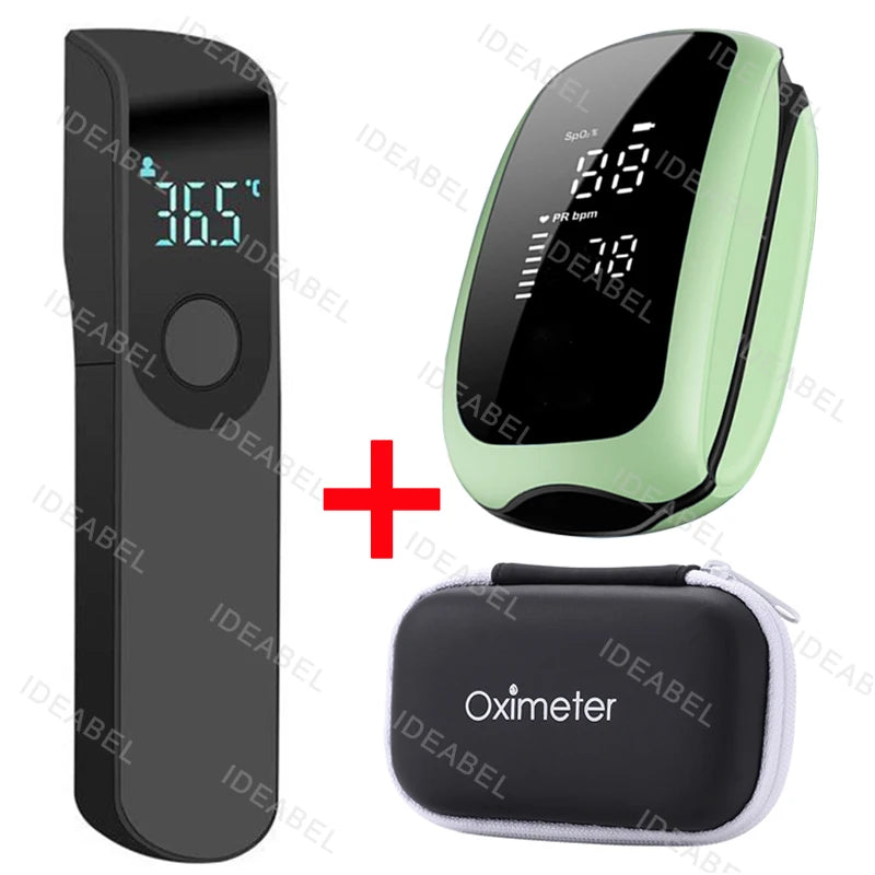 Rechargeable Fingertip Pulse Oximeter Medical Oximeter Strap Lanyard Blood Oxygen Saturation Monitor Digital LED Display Child
