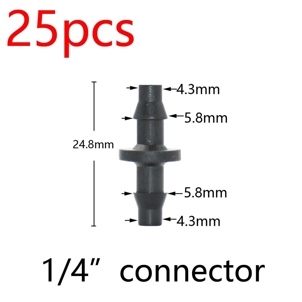 Garden Hose Connectors Barbed Tee Elbow Cross End Plug Coupling WDrip Irrigation System Atering Fitting For 3/5 4/7mm Hsse 2027
