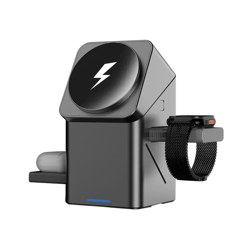 3-in-1 Magnetic Wireless Charger for Apple Devices | Grey Tidesmit