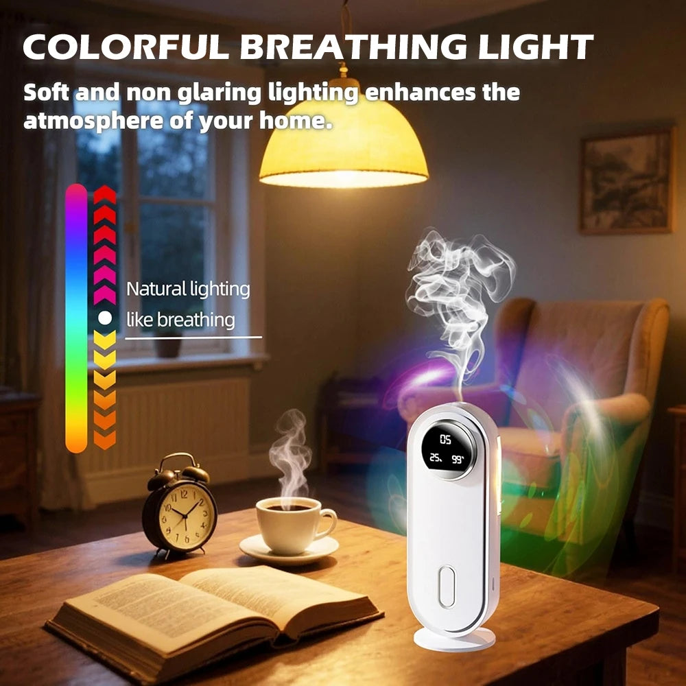 Waterless Scent Diffuser 1800mAh Aroma Essential Oil Diffuser Home Hotels Portable Nebulizing Diffuser Aromatherapy Machine