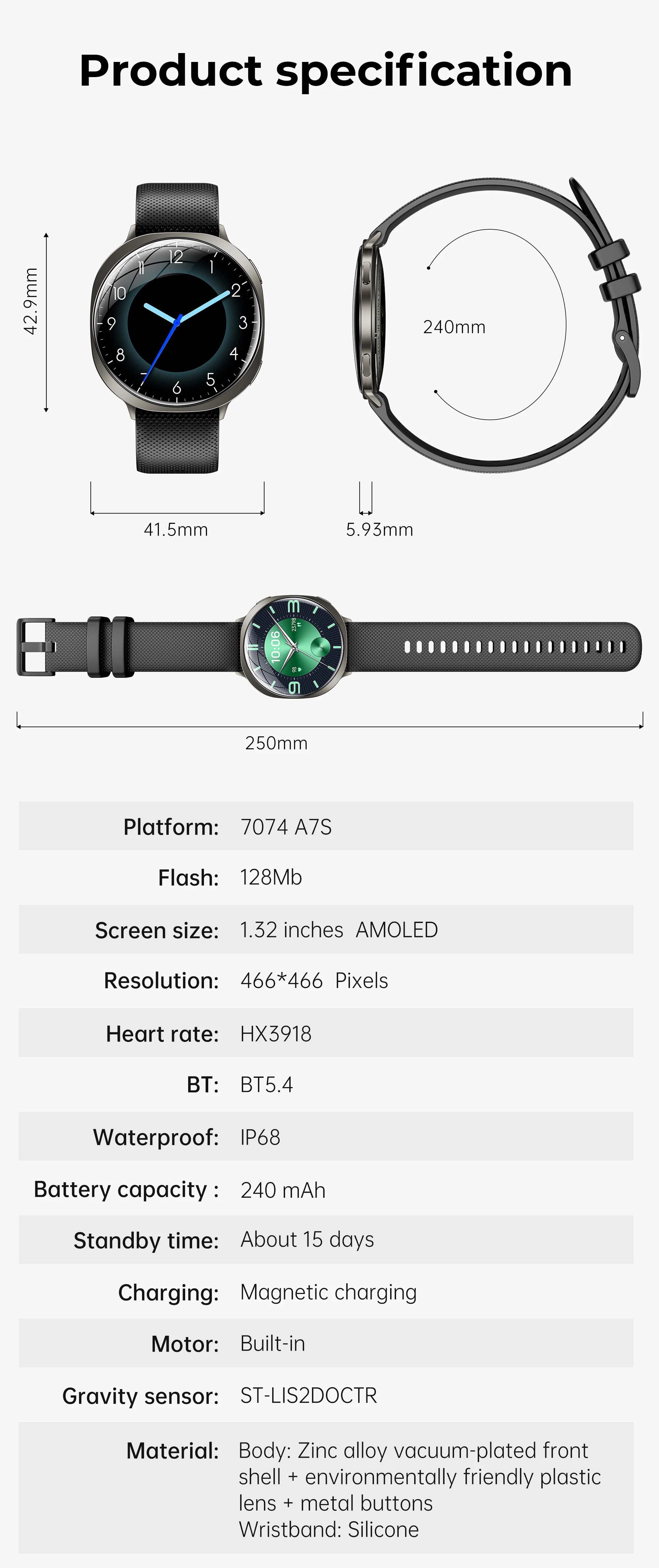 New  Round Curved Screen M301 Smart Watch Flashlight Health Tracking Fitness Sports Modes IP68 Waterproof Smartwatch Men Women