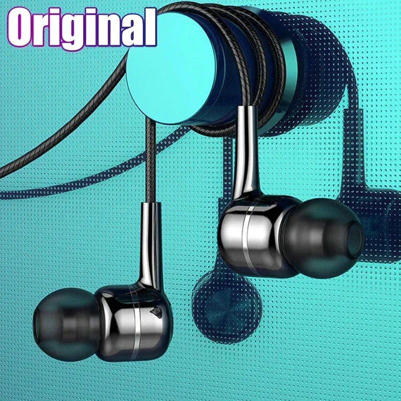 3.5mm Wired Headphones In Ear Headset Wired Earphones with Microphone Bass HiFi Stereo Earbuds Sports In-line Control For Phones Tidesmit