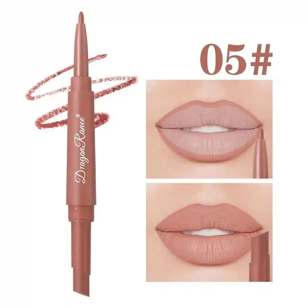 Matte Lip Liner and Lipstick Pen | Waterproof Long Lasting 2-in-1 Lip Care 05 Tidesmit
