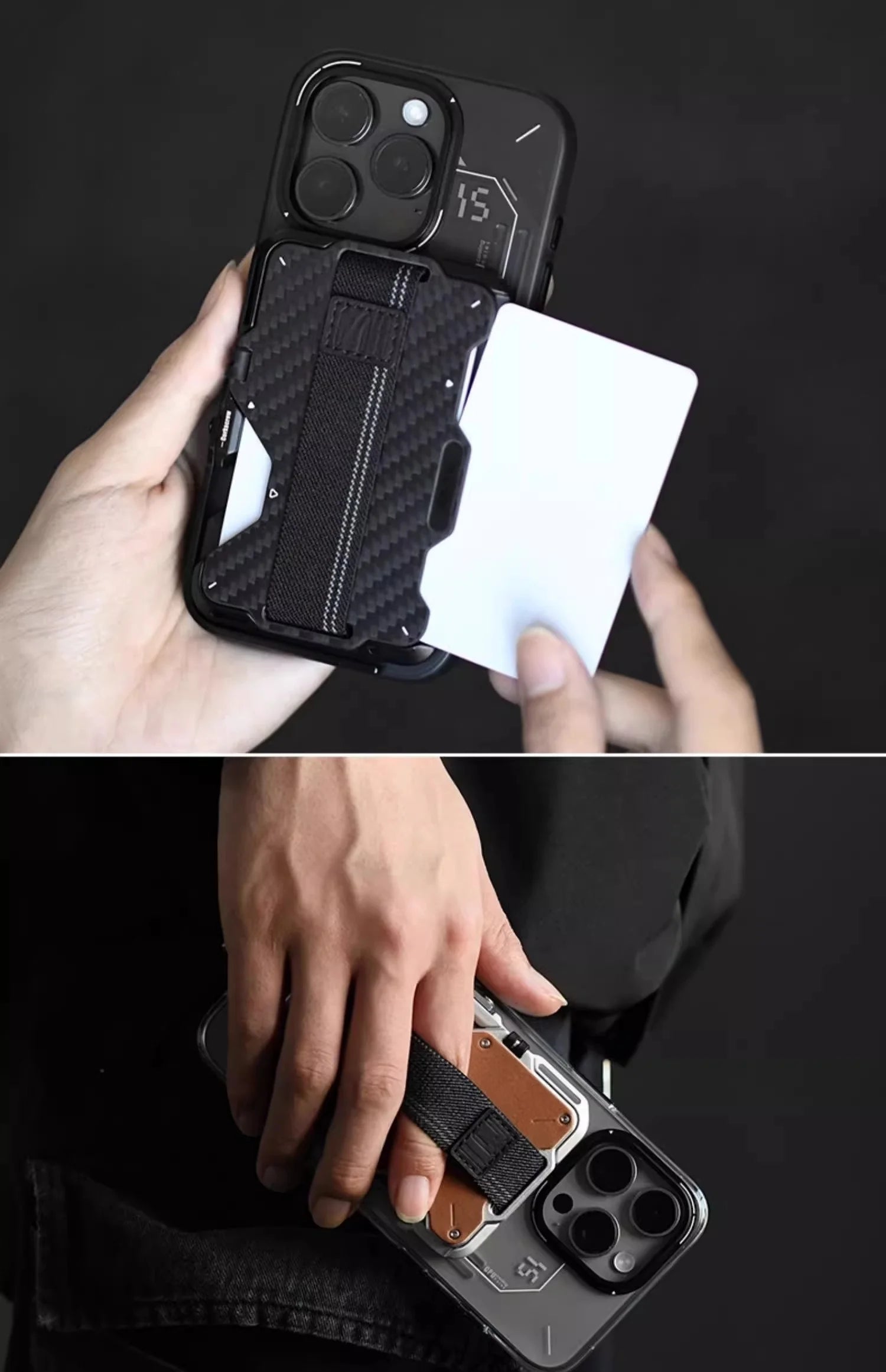 Magnetic Carbon Fiber Wallet: 6-in-1 Slim Fit Phone Case Tidesmit