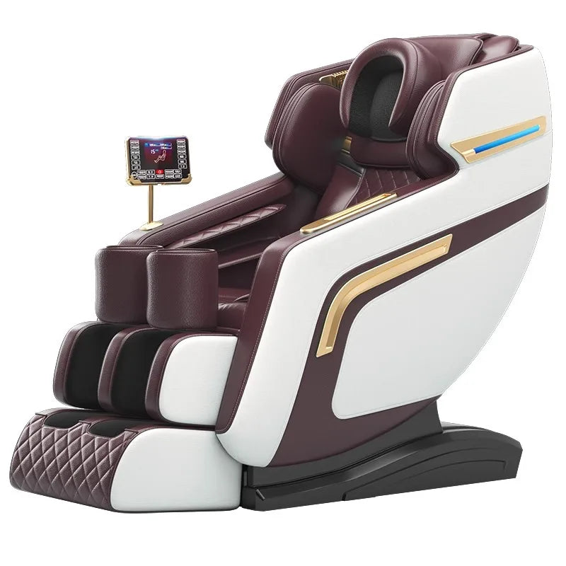 4D Zero Gravity Full Body Massage Chair - Coffee Premium Ergonomics Massage Chairs Coffee Tidesmit