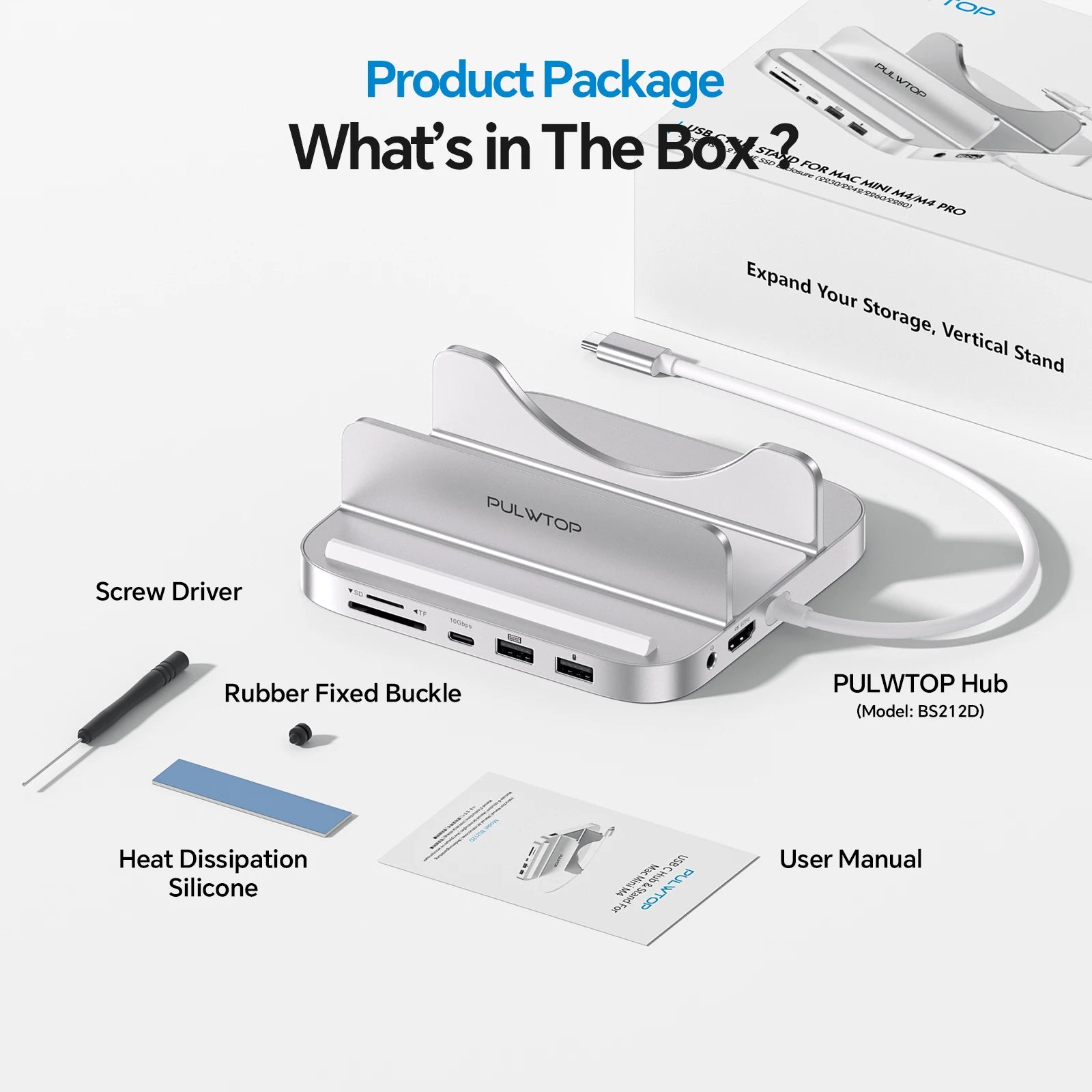 Mac Mini M4 Docking Station with 4K HDMI and M.2 SSD Expansion Tidesmit