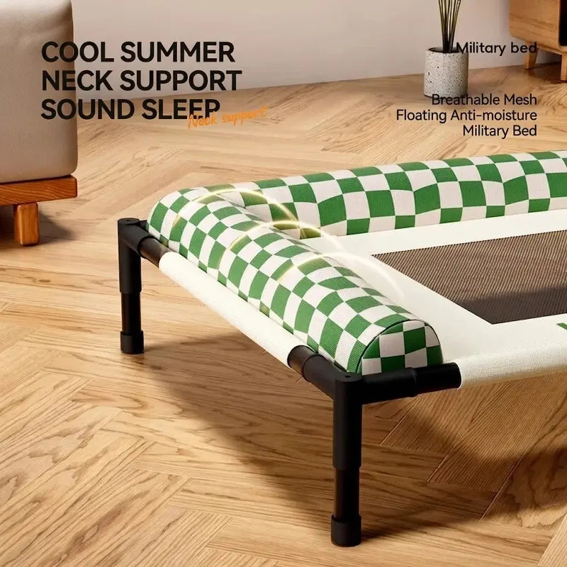 New Style Raised Mesh Cat Dog Off-The-Ground Pet Bed Removable And Washable Breathable Pet Sofa Moisture-Proof With Pilloww