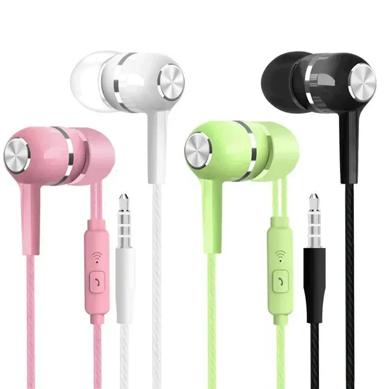 3.5mm Wired Headphones In Ear Headset Wired Earphones with Microphone Bass HiFi Stereo Earbuds Sports In-line Control For Phones Tidesmit