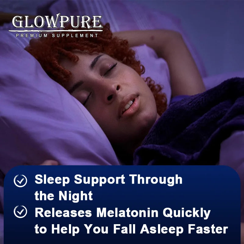Melatonin 10mg for Deep Sleep, Relieve Insomnia, Healthy Sleep Quality, Stress Relief - Natural Formula