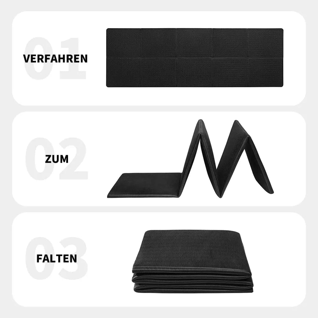 Good Nite Foldable Yoga Mat - TPE Non-Slip 183x61cm for Gym, Pilates & Travel, 0.6cm Thick