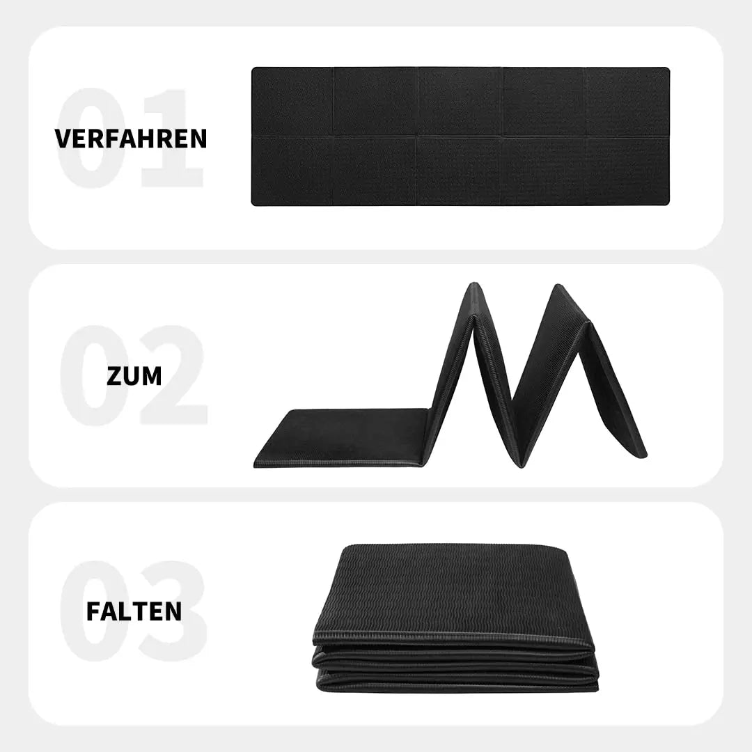 Good Nite Foldable Yoga Mat - TPE Non-Slip 183x61cm for Gym, Pilates & Travel, 0.6cm Thick