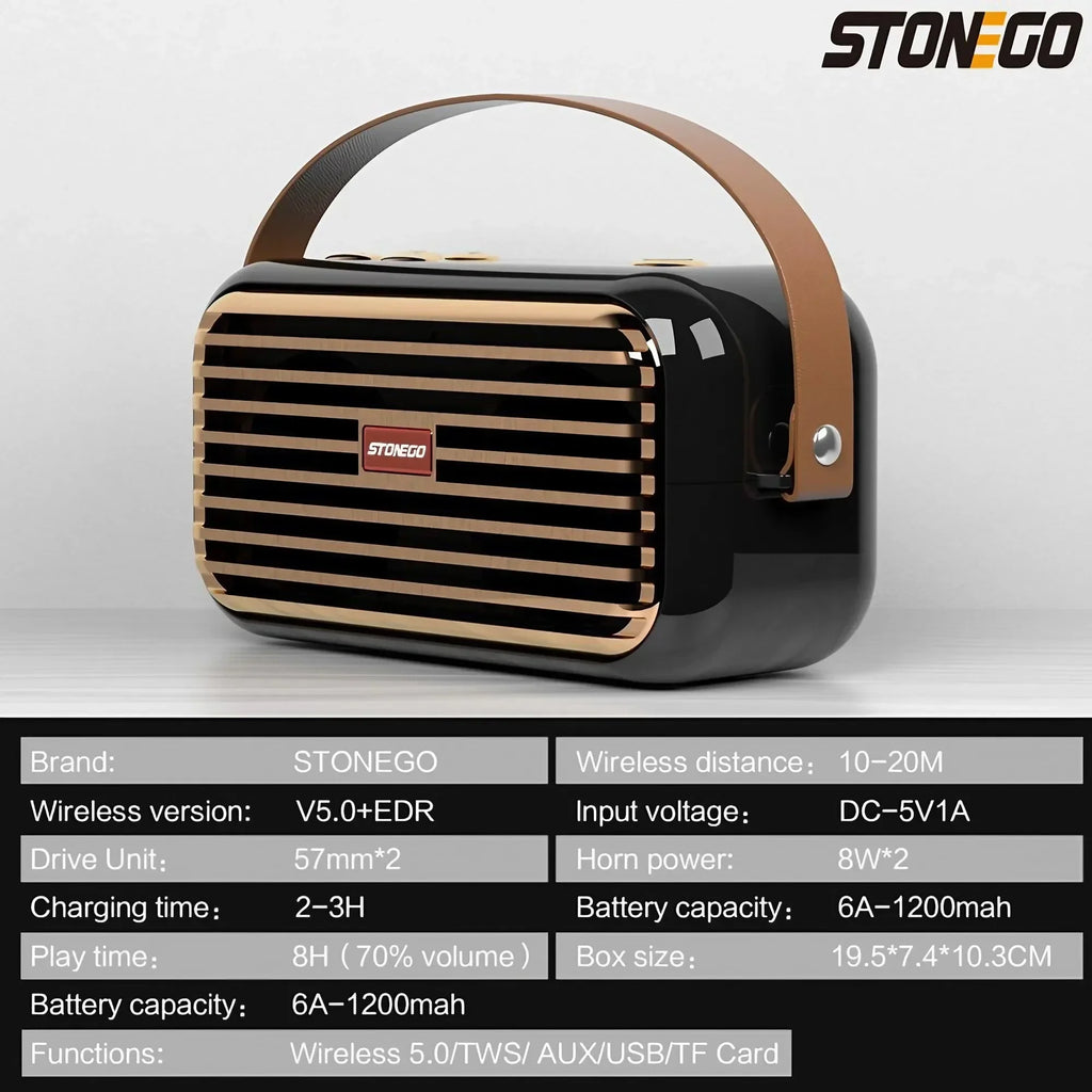 Bluetooth Speaker Portable Outdoor Wireless TWS Stereo Pairing 16W Powerful Deep Bass Sound Bluetooth 5.0 Speaker With Multiple Play Modes All-Day Battery Life IPX6 Waterproof For Camping Travel Party Home Desktop Audio Stere