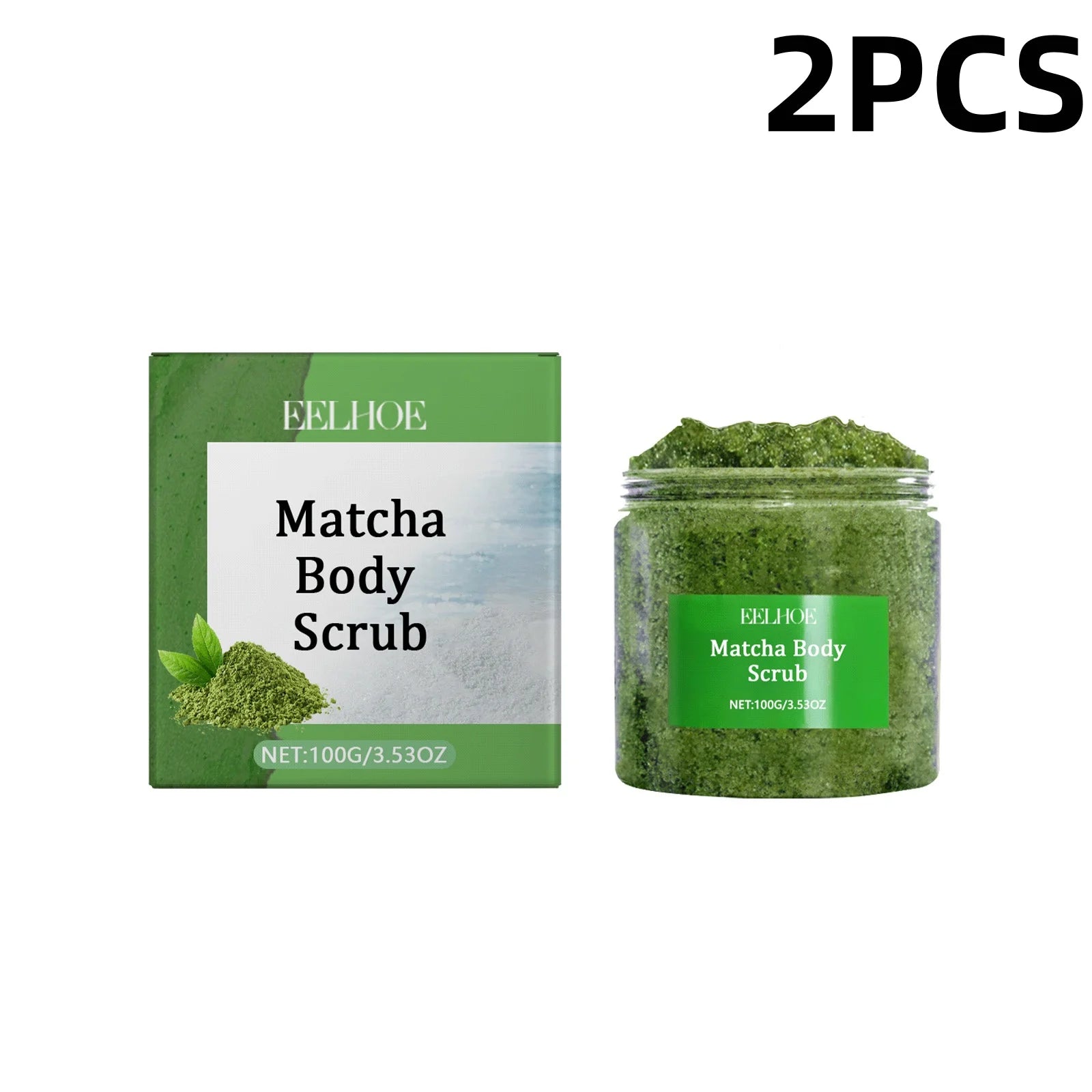 Matcha Sea Salt Body Scrub | Natural Exfoliation for Smooth Skin | 200g Scrubs Treatments 2PCS China Mainland Tidesmit
