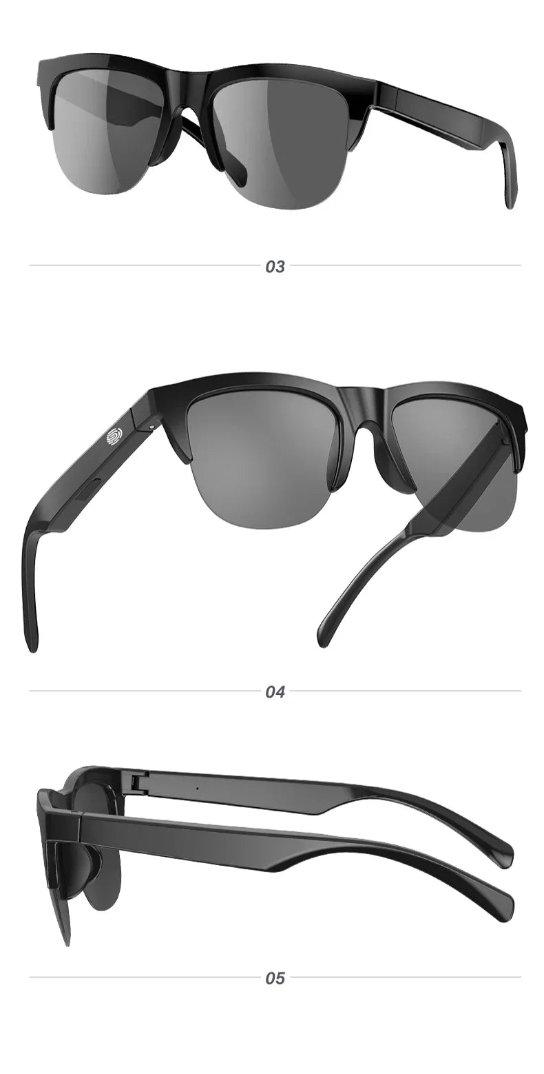 Tidesmit Bluetooth Smart Glasses V5.3 - Wireless Audio & UV Protection Tidesmit