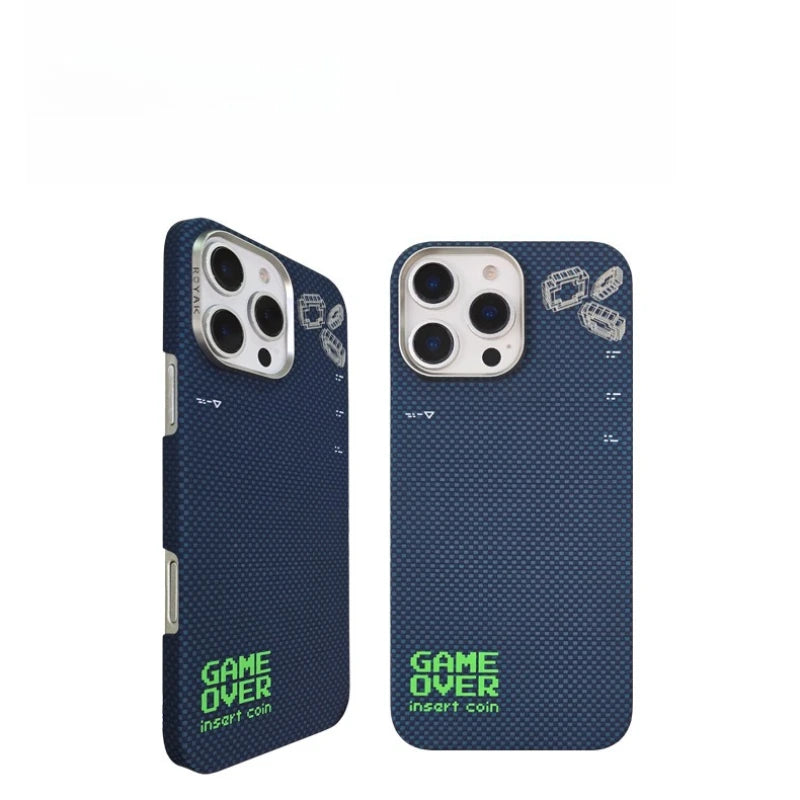 iPhone 16 Pro Max Carbon Fiber Magnetic Case | Military-Grade Blue Cover Tidesmit