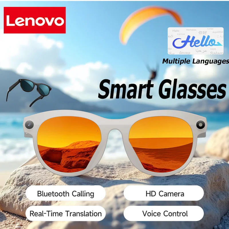 AI Smart Glasses with Bluetooth Calling & Real-Time Translation - Black Tidesmit