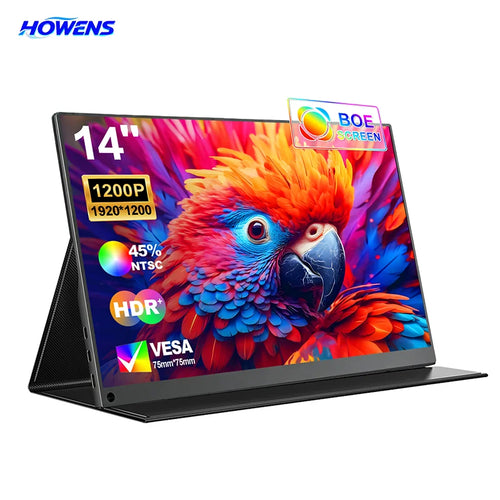 14 Inch 1200P FHD IPS Touch Portable Monitor 10-Point Capacitive Touch 75x75 VESA Low Blue Light Type‑C Mini HDMI Compatible PS5