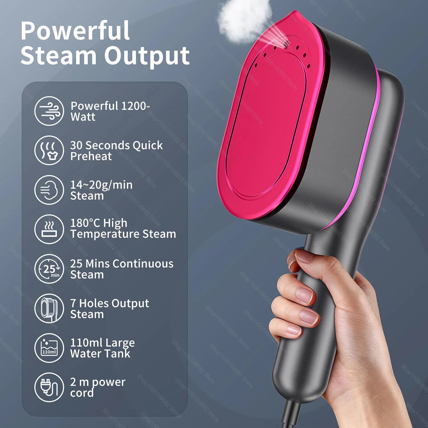 Tidesmit portable mini garment steamer featuring dual wet and dry ironing modes for clothes while traveling