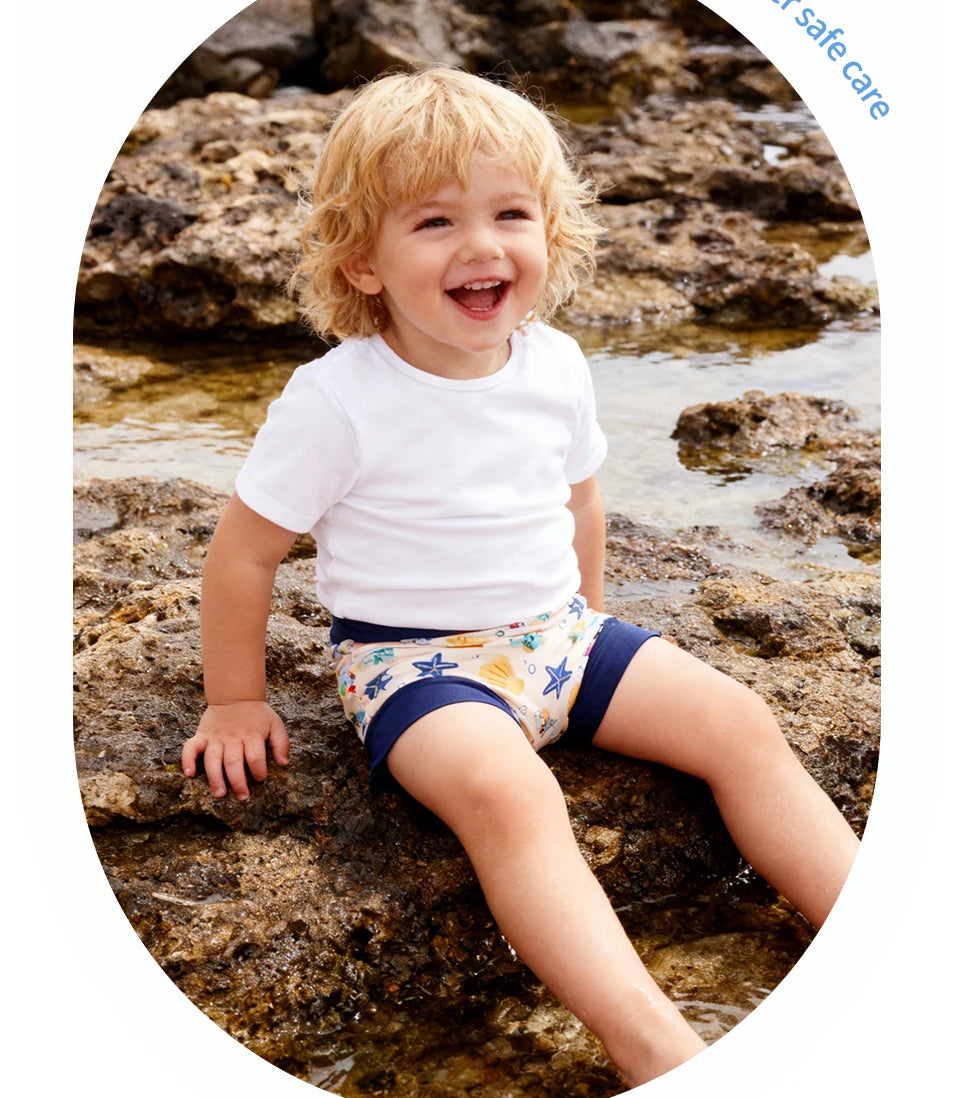 Happyflute 1 Pc Baby Leakproof Swimming Diaper Newborn Baby High Waist Swim Nappies Washable Reusable Baby Swimwear Cloth Nappys