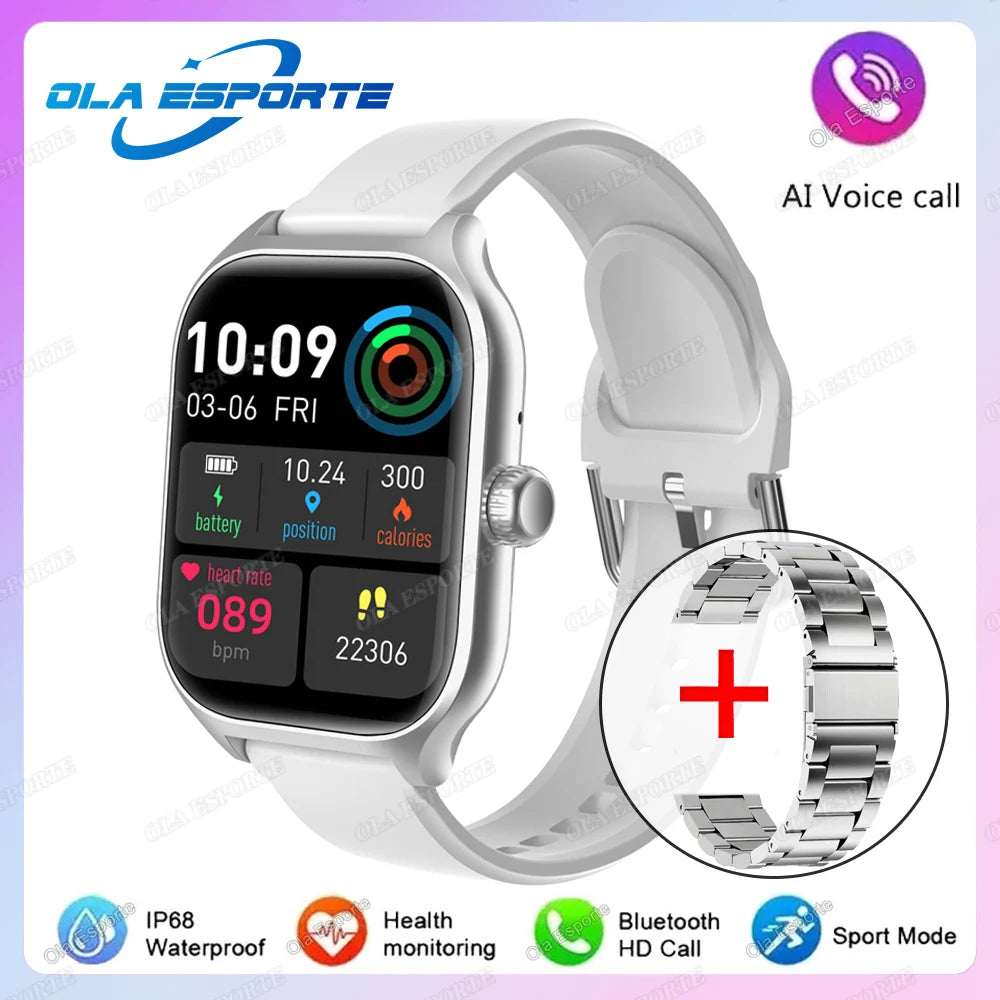 Smart Watch For Android IOS Watches 2.01inch HD Display BT Call Message Alert Music Sports Mode Smartwatch Men Women Gift HW12