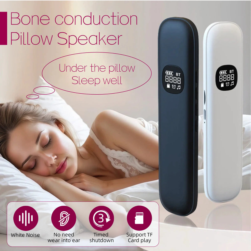 Bone Conduction Sleep Headphones Under Pillow Speaker Bluetooth 5.3 White Black Wireless Stereo Sound Headband