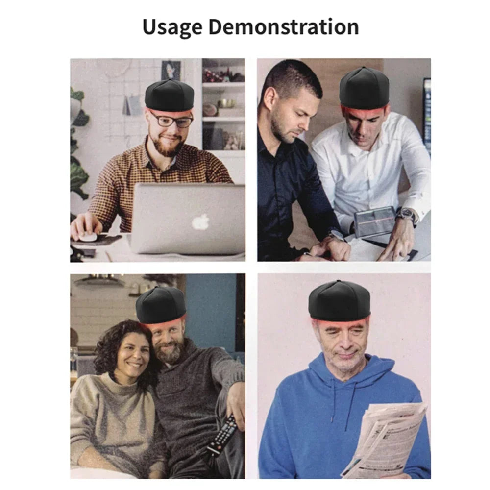 2024 New Red Light Therapy Cap Laser 660nm 830nm Red Near Infrared Hair Regrowth Hat Hair Loss Treatment Helmet Scalp Massager
