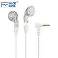 HiFi Wired Earbuds, 14.8mm Dynamic Driver, Detachable Cable - Tidesmit Clear No Mic Tidesmit