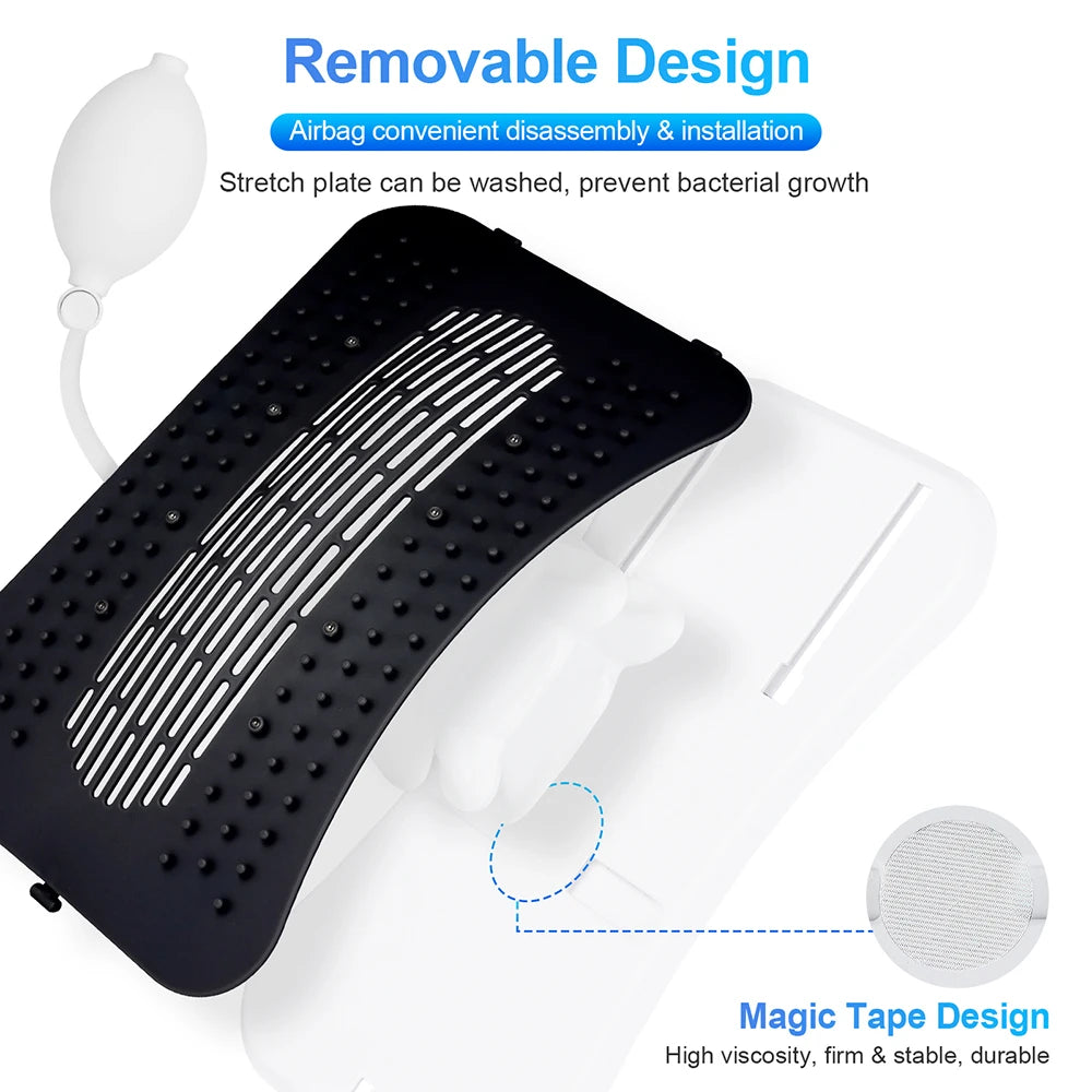 Back Massager With Airbag Lumbar Support Stretcher | Portable Electric Tool Back Massage Instrument Tidesmit