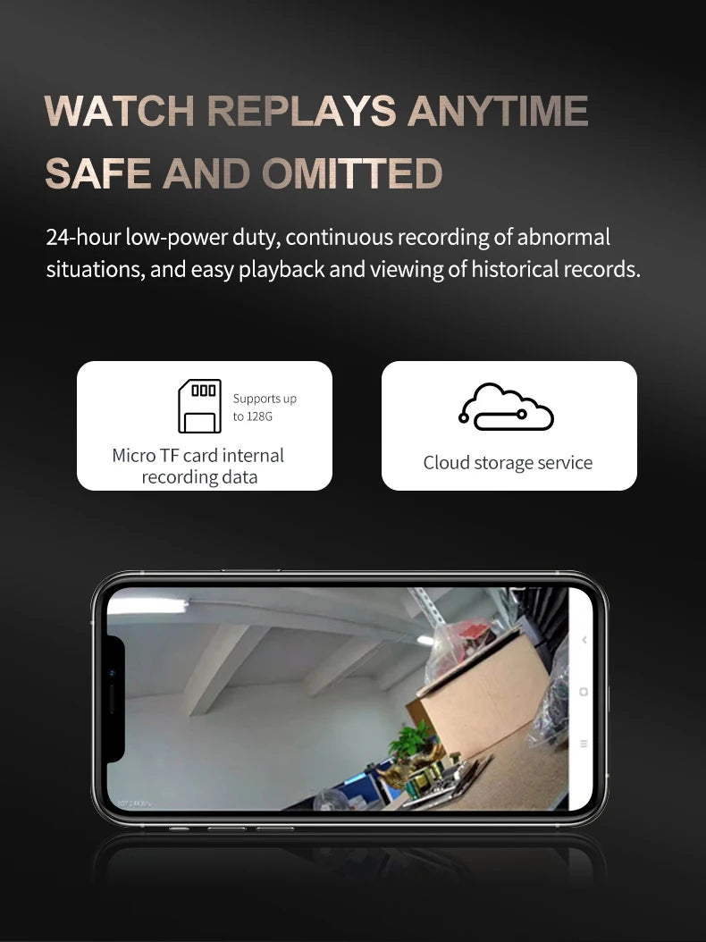 4.3 "IPS Large Capacity Display Doorbell Peep Hole Smart Cat Eye Digital Door Camera 120 ° 2K300W Pixel Doorbell Outdoor Monitor