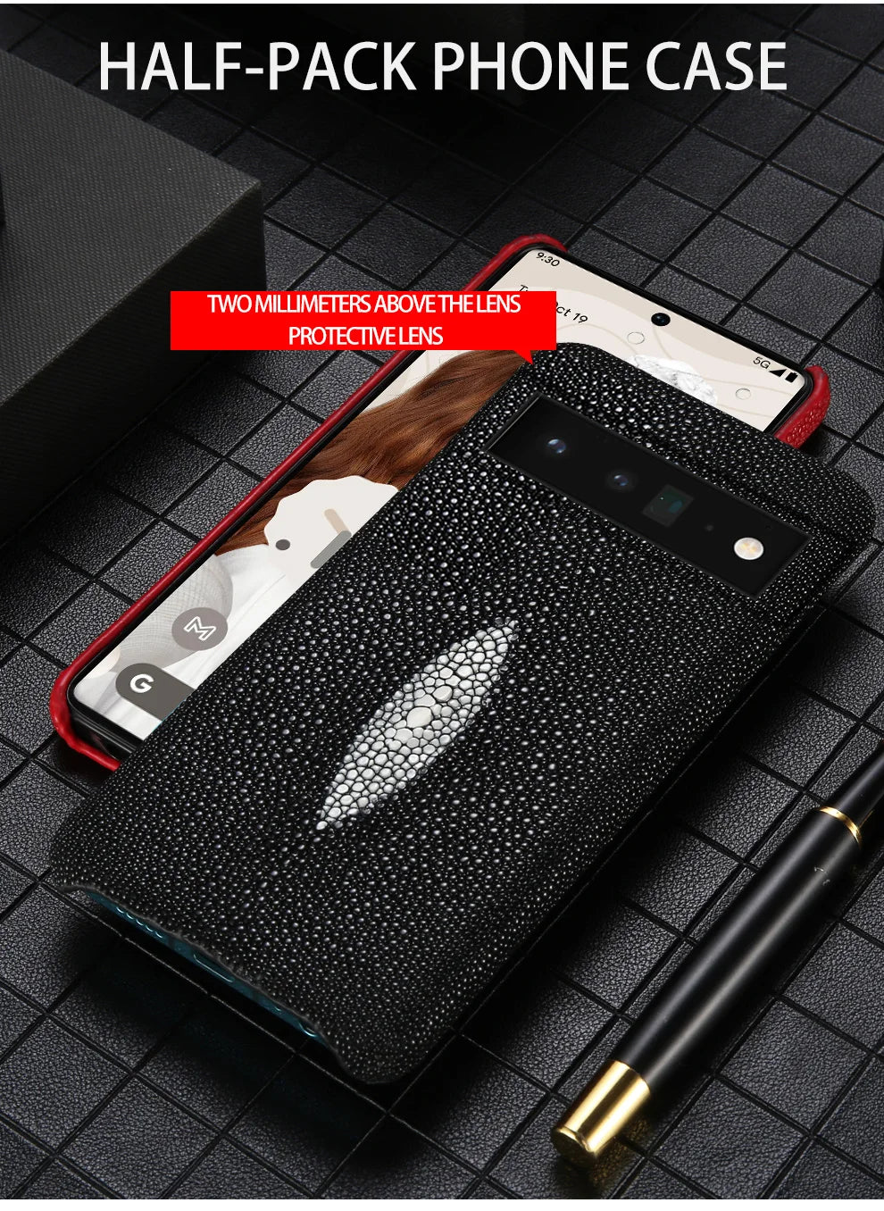 Google Pixel 9 Pro Stingray Leather Case - Slim Shock-Absorbing Cover Tidesmit