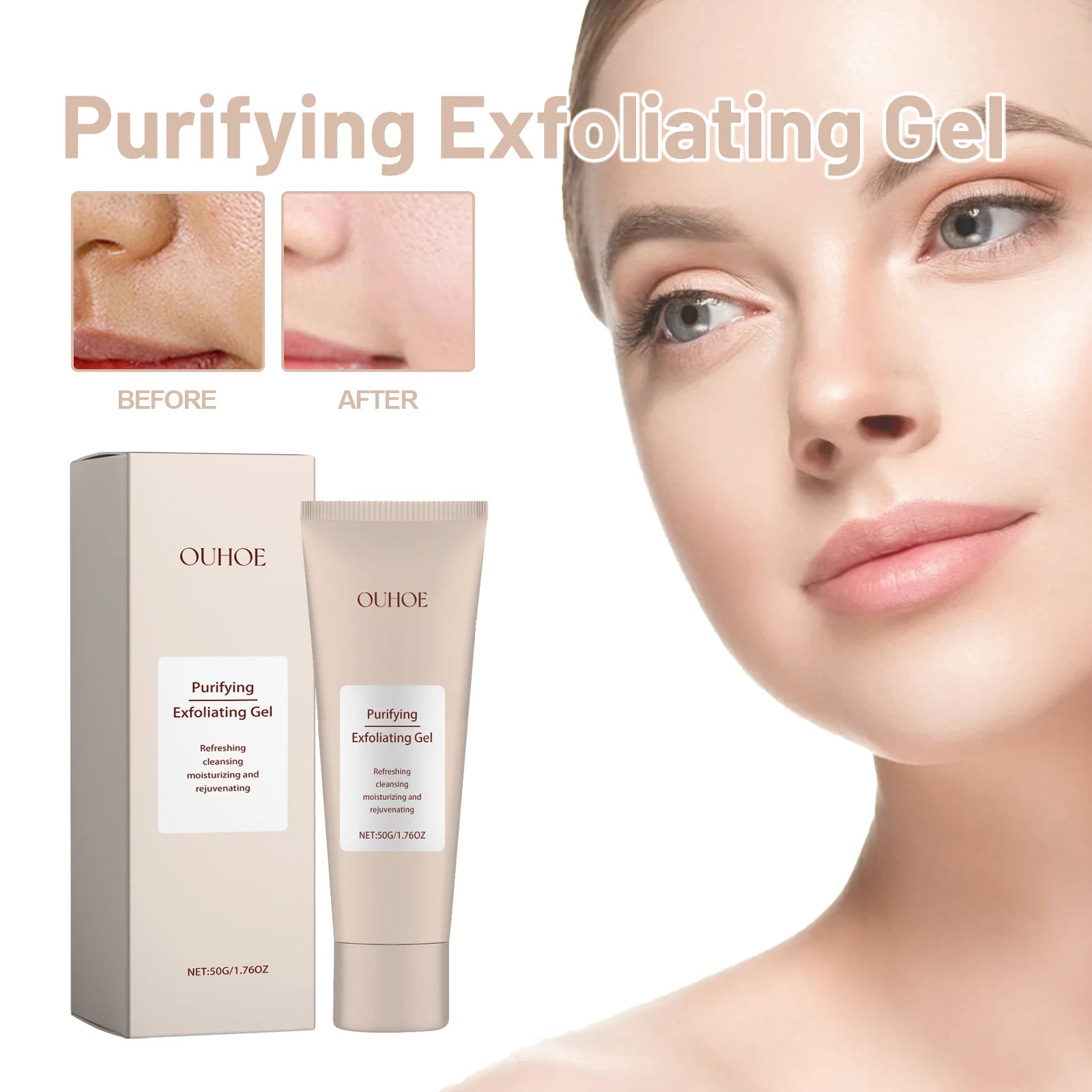 Exfoliating Gel for Pore Cleansing & Acne - 50g Salon-Quality Treatment Scrubs Treatments Tidesmit