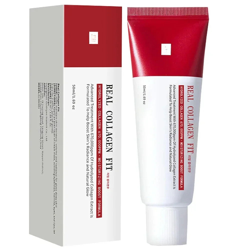 Real Collagen Fit, Wrapping Mask, Collagen 670,000ppm, Peel Off Facial Mask for Elasticity, Hydrating, Glow, Glass Skin
