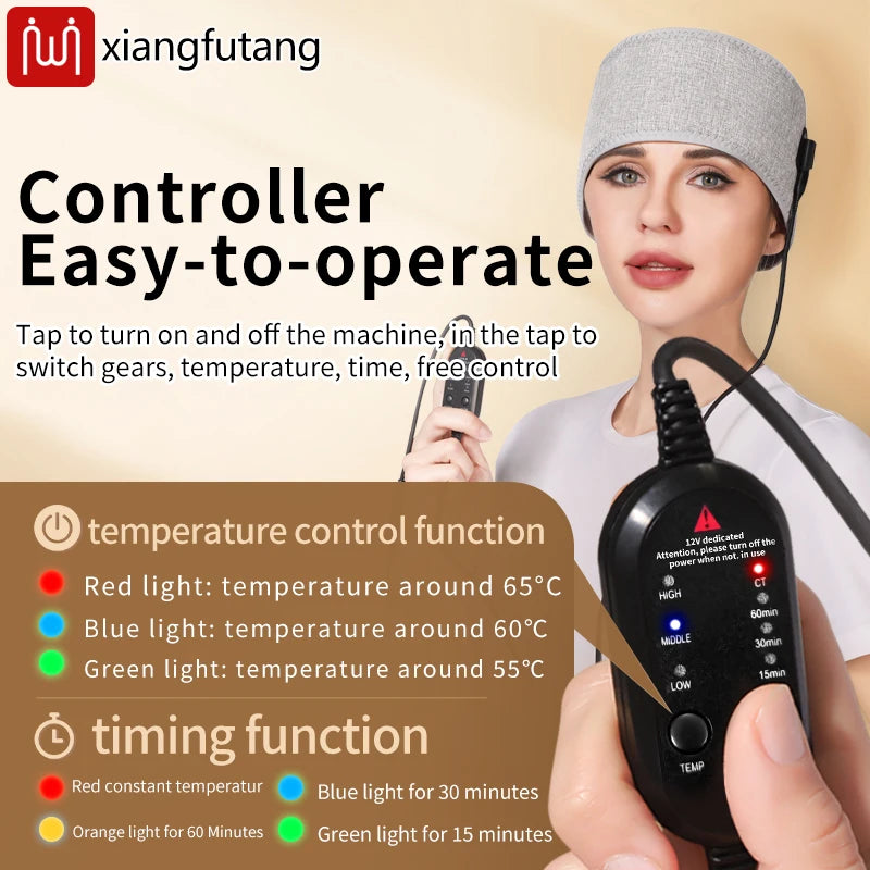 Red Light Heated Head Pad: 3-Level Heat Therapy for Muscle Relief Massage Cushion Tidesmit
