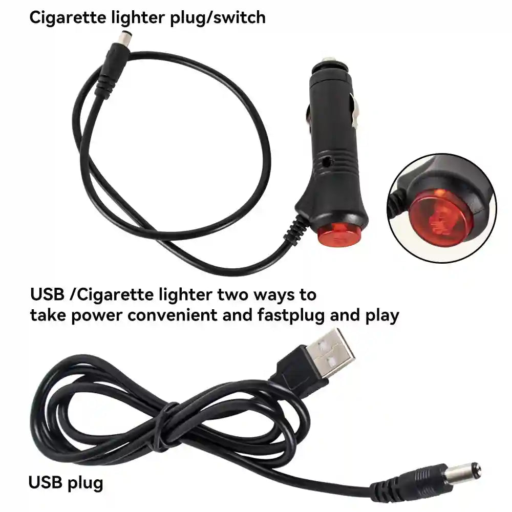 Tidesmit Car Interior LED Ambient Lights - App Controlled RGB USB Lighting Tidesmit