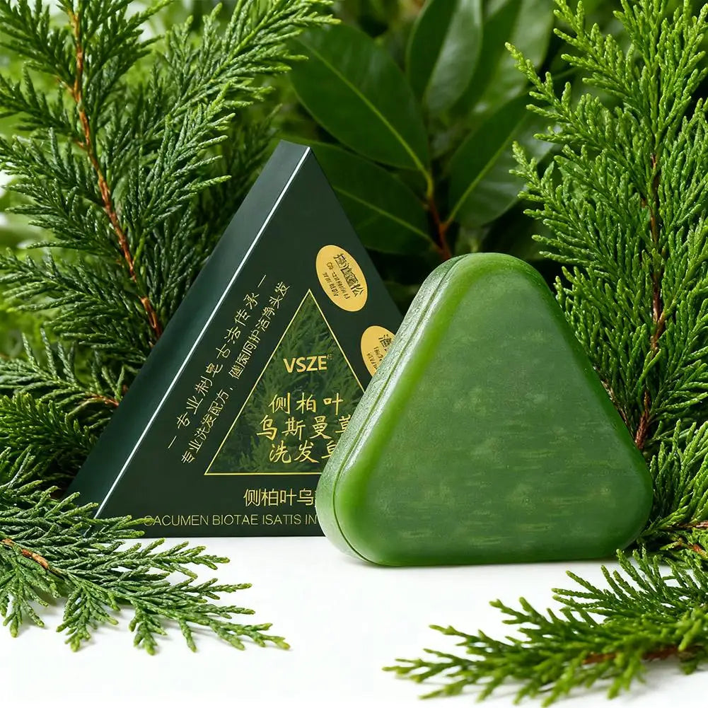1/2/3/4/5/10pcs Usma Grass Shampoo Bar Natural Herbal Formula Cold-Processed Preserve Plant Essences Hair Care Soap
