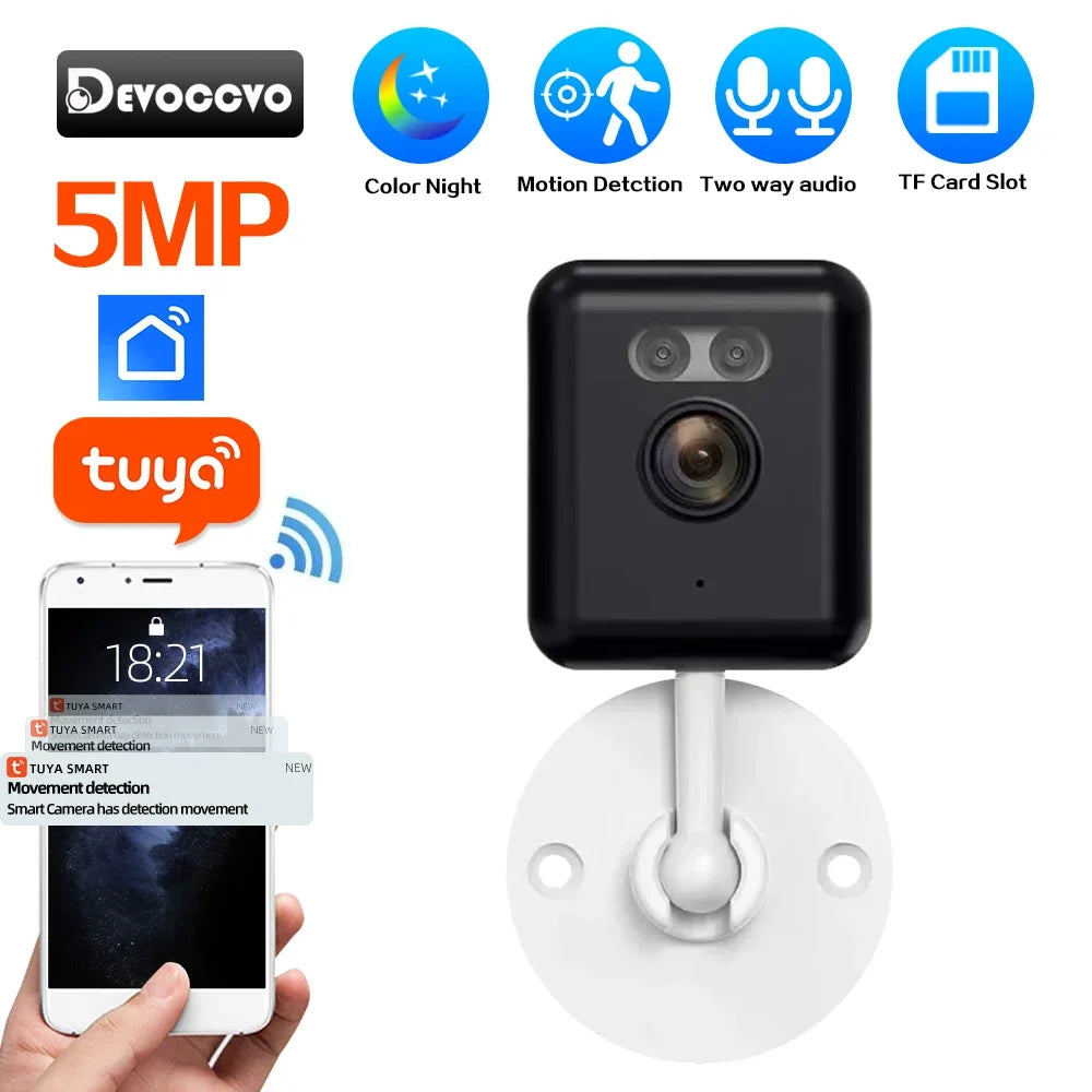 5MP Indoor Mini video Surveillance Camera Wifi Wireless Security CCTV Camera Motion Detection Smart Life Baby Monitor Tuya Smart