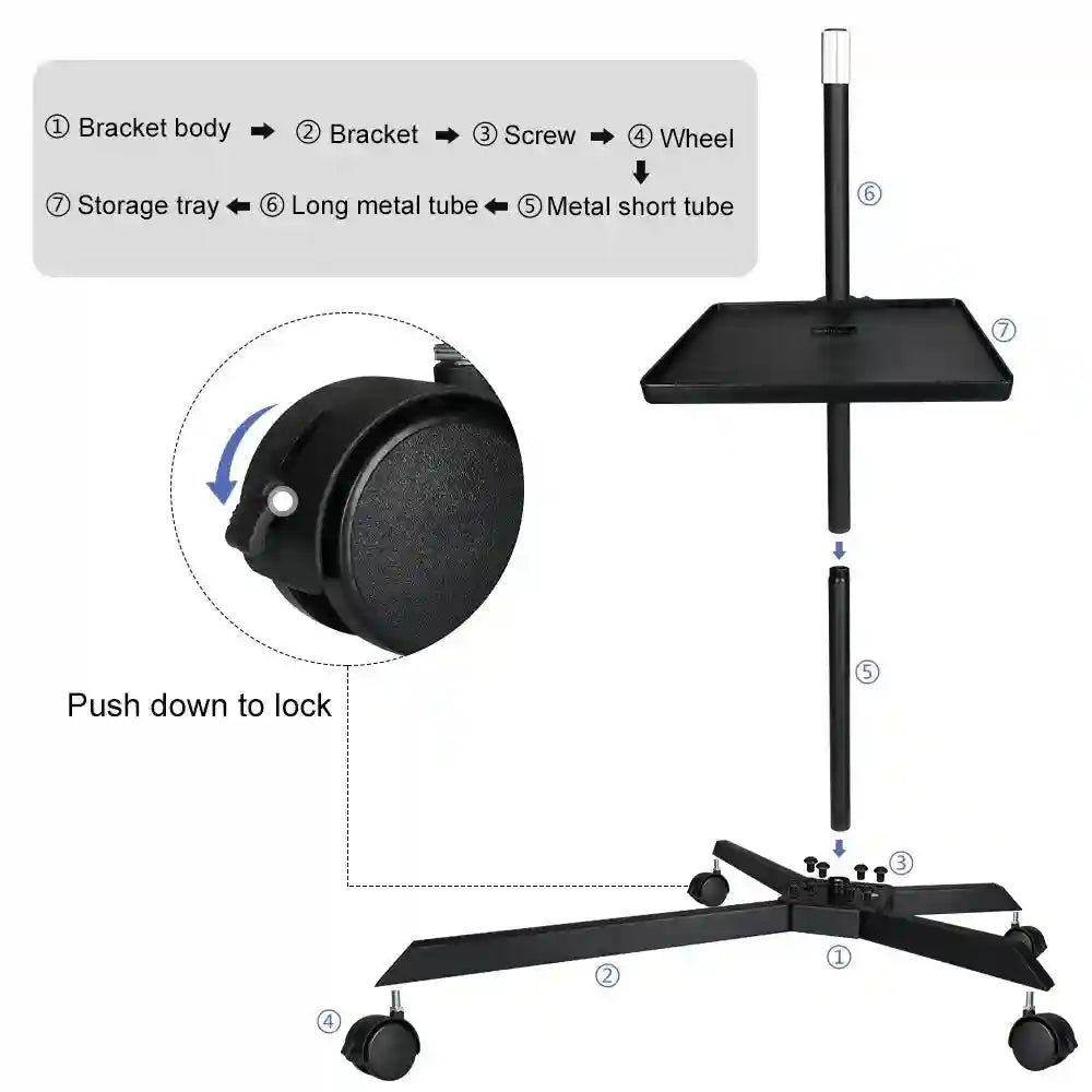 Half Moon LED Floor Light | Adjustable Beauty Lamp for Content Creators Tidesmit