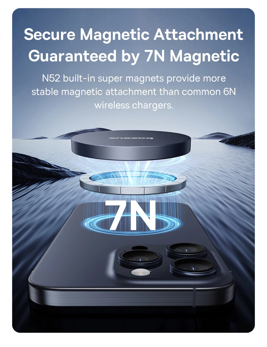 15W Fast Wireless Charger for iPhone 16-13 - MagSafe Compatible Pad Tidesmit