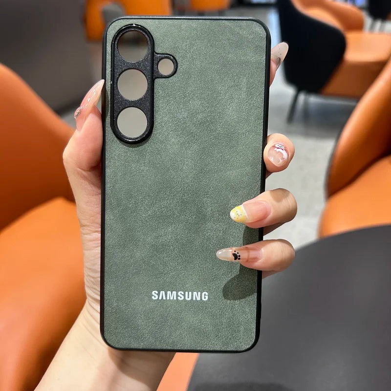 Sheepskin Leather Case for Samsung - Soft Lambskin Slim Fit Protection Tidesmit