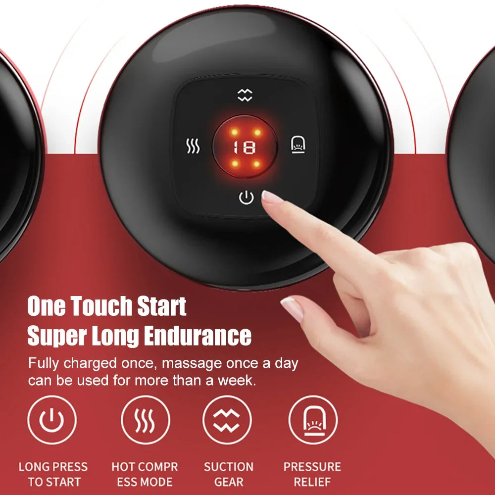 Smart Vacuum Cupping Massager - Portable Electric Muscle Relief Tool Body Shaping Massage Equipment Tidesmit