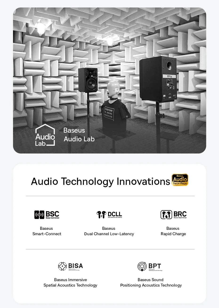 Baseus Bowie 30 Wireless Earphones 50dB Noise Reduction 65Hrs Long Playtime Bluetooth 5.3 Earbuds 6 Mics AI Call Clear Big Bass Tidesmit