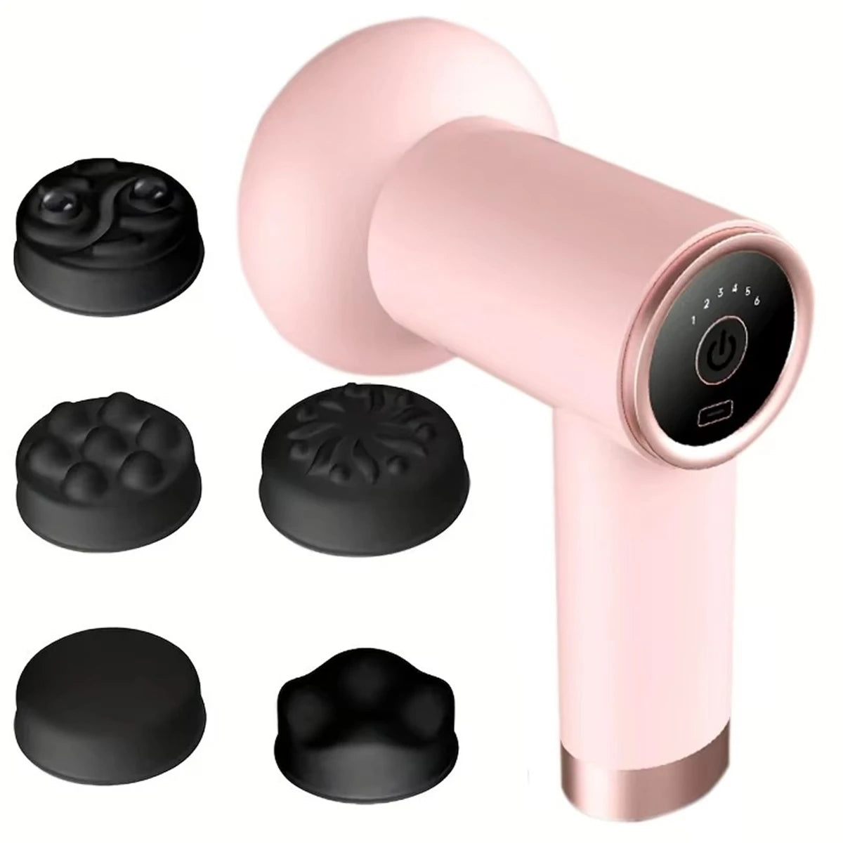 Portable Deep Tissue Massage Gun - Pink Percussive Therapy Device Fascia Gun Pink Tidesmit