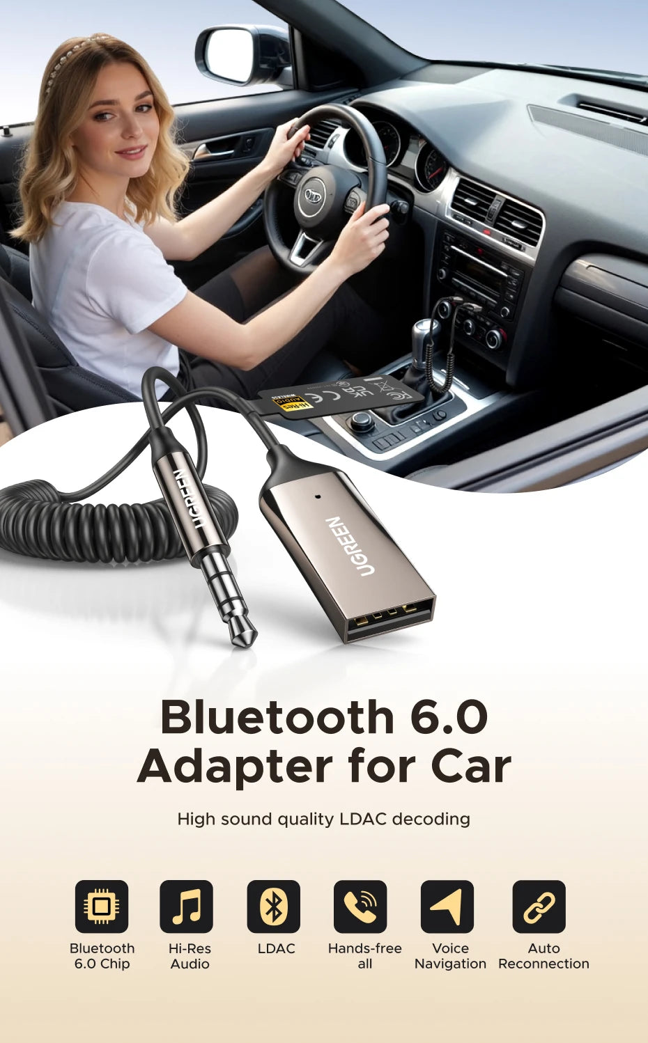 Bluetooth 5.4 Audio Receiver - High-Fidelity Wireless Sound Adapter Tidesmit
