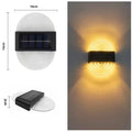 Solar Outdoor Light, Waterproof With Fan-Shaped Lampshade, LED Deck Lights For Patio, Garden, Villa, Wall, Terrace, Railing