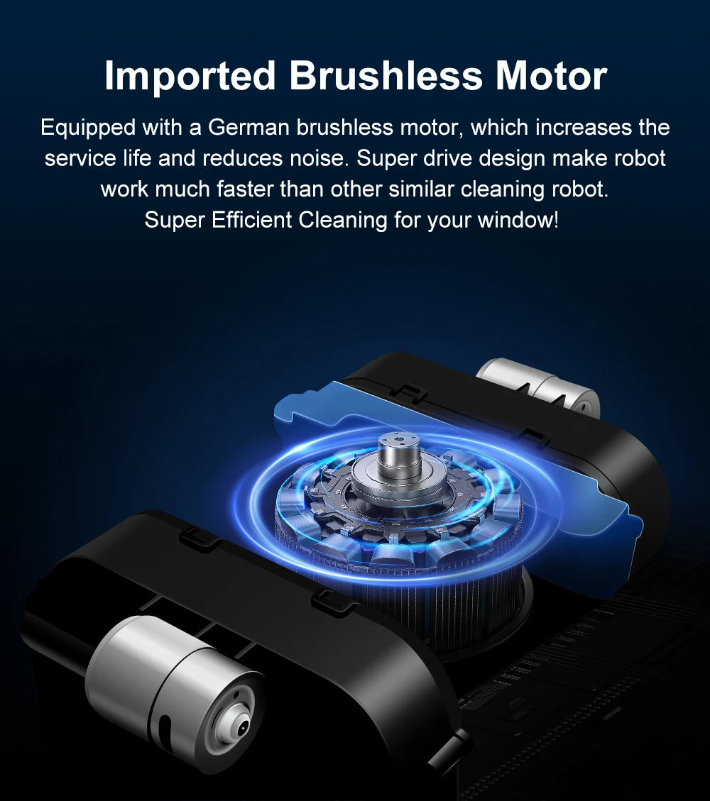 ABIR WD8 Robot Window Vacuum Cleaner,Dual Water Spray,Laser Sensor,Smart Home Glass Wall Wet Dry Cleaning ,APP&Remote Control